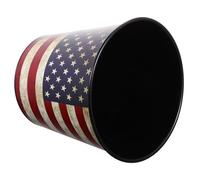 BESPORTBLE Cestino per la Spazzatura da Casa e Ufficio in Ferro Stile Europeo Secchio per Carta Straccia Decorativo senza Coperchio Contenitore Resistente e Capiente per Rifiuti Quotidiani