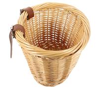 BESPORTBLE Cesto in Vimini per Cestino Anteriore per Bicicletta con Montaggio Facile capacità per Oggetti Quotidiani Resistente in Salice Naturale Adatto per Uso Esterno e Colore Casuale