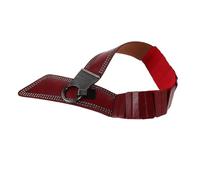 BESPORTBLE Cintura con rivetti - Cintura elastica con rivetti punk da donna, imbracatura retrò per la vita - elastica larga in stile gotico rosso per abiti da festa, abbigliamento punk medievale