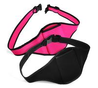 BESPORTBLE Cinture Porta Microfono Wireless in Neoprene Traspirante 2 Pezzi (nero Rosa), Supporto Cintura Per Trasmettitore, Leggerezza e Comfort Per Fitness, Ciclismo e Attività All’aperto