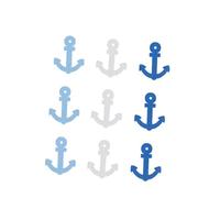 BESPORTBLE Ciondoli in Legno a Forma Di Ancora e Stelle Marine Decorative - 100 Pezzi - 25x20mm Casuale Per Artigianato e Decorazioni Marine