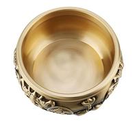 BESPORTBLE Ciotola Feng Shui in Ottone con Bassorilievo Decorazione Ricchezza e Fortuna per Casa e Ufficio Ciotola della Prosperità per Prosperità e Buona Sorte
