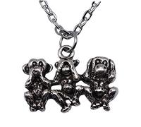 BESPORTBLE Collana a ciondolo a tre bao scimmia gioielli animali collana pendente ciondolo scimmia collana scimmia per le donne collana di scimmie collane di animali per le donne lega