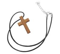 BESPORTBLE Collana Ciondolo a Croce in Legno per Uomo e Donna Gioielli Cristiani Crocifisso in Legno Ciondolo Natalizio Leggero e Resistente per Preghiera e Regali Religiosi