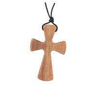 BESPORTBLE Collana Ciondolo Croce in Legno Collana Ciondolo Decorativo Per Adatto Qualsiasi Occasione
