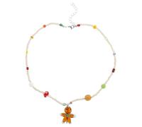BESPORTBLE Collana Ciondolo Omino Pan di Spezia Natalizio Rosso Plastico