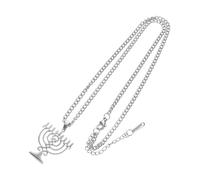 BESPORTBLE Collana Con Candelabro Cavo Gioielli Collana Chanukah Collana Con Ciondolo Da Uomo Collana Hanukkah Catene Hanukkah Collana Ebraica Collana Menorah Argento Acciaio