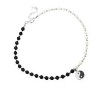 BESPORTBLE Collana Con Otto Diagrammi Tai Chi Collana Di Perle Da Sposa Collana Di Perle Da Donna Collana Con Ciondolo Di Perle Collana Delicata E Yang Collana Con Catena Di Perle
