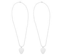 BESPORTBLE Collana con porta plettro per chitarra da 2 pezzi: collana con ciondolo per plettro per chitarra elettrica per chitarristi acustici - Gioielli porta per musica