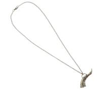 BESPORTBLE Collana del corno di corno souvenir italiani collana malocchio per le donne collana aeroplano collana a ferro di cavallo collana di corno collana in corno italiano nero lega Silver