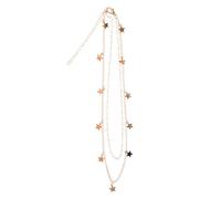 BESPORTBLE Collana Doppio Di Grani Di Riso a Forma Di Catena Da Collo Per Donne e Ragazze Gioielli Eleganti e Leggeri Per Uso Quotidiano e Occasioni Speciali