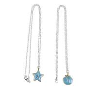 BESPORTBLE collane con ciondolo a conchiglia collana di conchiglie da donna pendente a conchiglia collana sirenetta collana di pesce collana di conchiglie sirena lega Sky-blue