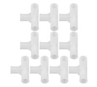 BESPORTBLE Connettore a 3 Vie per Asta Armadio 12 Mm Interno, Giunto per Scarpiera e Asciugatrice, Kit 10 Pezzi in Plastica, Montaggio Rapido e Stabile per Armadi Portatili e Organizzazione