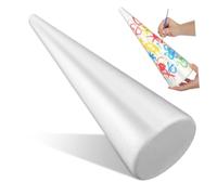 BESPORTBLE Cono in Schiuma Bianco per Bricolage, 39x13x12, 5 Cm | Blank per Composizioni Floreali, Uso Fai da Te Versatile, Adatto a Progetti Creativi e Decorazioni Stagionali