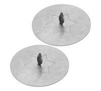 BESPORTBLE Coperchi per Barattoli di Candele in Acciaio Inossidabile, Manicotti Decorativi a Forma di Stella, Accessori per Candele da Fattoria, per Decorazioni Rustiche