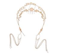 BESPORTBLE copricapo antico Nozze per antichi cerchietti da donna Copricapo da sposa Cheongsam IL PROMPEGNO fascia da sposa decorazioni nuziali cinesi Bomboniere Lega di zinco D'oro