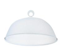 BESPORTBLE Copripiatti in Ferro Bianco Ø30 CM per Uso Domestico Copertura Antipolvere per Barbecue Picnic e Feste Protezione Alimenti Multiuso Design Semplice e Bordi Lisci