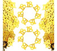 BESPORTBLE Coriandoli per Compleanno Numero in Plastico Oro 600 Pezzi, Confetti da Tavola per Decorazioni Festa Diciottesimo Compleanno e Attività di Vita