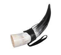 BESPORTBLE Corno da Bere in Corno di Bue Supporto Manuale Tazza Vichinga Spaziosa per Vino e Birra Accessorio Resistente per Avventure Outdoor e Rievocazioni Culturali