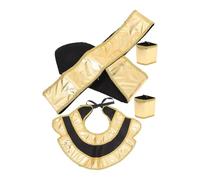 BESPORTBLE Costume Re Pharaoh Egiziano Uomo Completo con Cintura Collare e Polsini Accessori Halloween Cosplay Carnevale Elegante