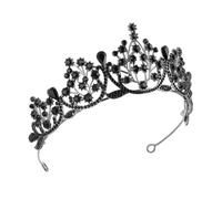BESPORTBLE Crown Della Regina Principessa Corone Nuziali Di Strass Corone Della Regina Di Strass Corone Di Compleanno Per Le Donne Fascia Di Cristallo Principessa Regina Black Lega
