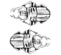 BESPORTBLE Cufflinks da Uomo a Forma di Insetto in Lega di Zinco Argento, Stile Classico e Decorativo, per Occasioni Formali e Speciali, per Camicie e Abiti da Uomo