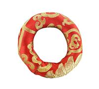 BESPORTBLE Cuscino per Ciotola Tibetana Supporto Antiscivolo e Durevole con Ricamo Buddhista Pad per Ciotola Sonora Fatta Mano Accessorio Leggero per Meditazione e Decorazione