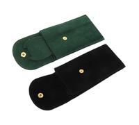 BESPORTBLE Custodia Per Orologi Da Viaggio Da Uomo, Set 2 Pezzi, Protezione Antigraffio Fodera in Velluto, Custodia Portatile Bottone a Pressione, Organizer Versatile Per Orologi Di Varie Dimensioni