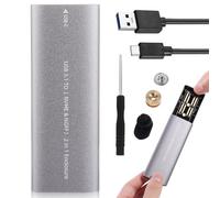 BESPORTBLE Custodia per SSD Esterno Portatile in Lega di Alluminio con Doppio Protocollo USB Type-c 3.1 Nvme per Laptop e Smart Tv Uso Ufficio Quotidiano