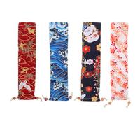 BESPORTBLE Custodia per Ventaglio Pieghevole Coulisse Set da 4 Pezzi Portatile per Ventagli Cinesi e Accessori Borsa retrò Leggera per Viaggi e Uso Quotidiano