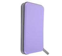 BESPORTBLE Custodia Porta CD Rigida in Plastica con Cerniera, Organizer Portatile per 80 Dischi Dvd Viola, Protezione Antiurto Compatta per Archiviazione Multimediale e Viaggio