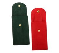 BESPORTBLE Custodia Porta Orologio da Viaggio 2 Pezzi Vellutato Chiusura a Bottone, Organizer per Orologi Adatto a Tutte le Dimensioni, Colore Assortito