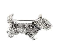 BESPORTBLE Cute Dog Brooch Alloy with Rhinestones Cartoon Animal Decorative Pin for Women for Clothes Backpacks Hats Parties Valentine's Day and Birthdays Kawaii Jewelry Lapel Pin