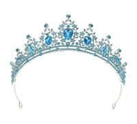 BESPORTBLE da sposa con strass, barocca, fascia per da donna, copricapo da sposa in cristallo, tiare barocche retrò per la sposa, copricapo da sposa