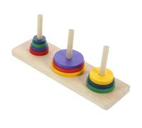 BESPORTBLE Da Tavolo Intellettuale Legno Torre Hanoi Puzzle Colorato Per Adulti e Per Sviluppare e Creatività Anni Per Feste e Attività Gruppo