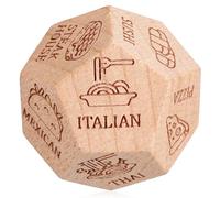BESPORTBLE Dadi Decisionali in Legno 3X3 CM per Cena e Gioco di Coppia Dado Multi-Faccia Inciso per Decidere Cosa Mangiare Idea Regalo Divertente per Serate e Riunioni