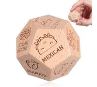 BESPORTBLE Dado Decisionale in Legno per Cena Gioco per Dadi per Decidere Pasti e Appuntamenti Divertenti Portatile e Inciso Chiaramente