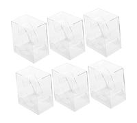 BESPORTBLE Data Scatole Per Orologi Trasparenti Quadrate 6 Pezzi Supporto Antigraffio Per Orologi Leggeri e Compatti Custodie Protettive Per Viaggi e Esposizione