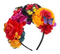 BESPORTBLE Day of The Dead Flower Crown Headband Accessorio Festivo Per Per Cosplay e Celebrazioni