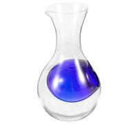 BESPORTBLE Decanter Vino Freddo in Vetro con Erogatore Liquori e Tazza Cava Blu Versatore Anti-goccia per Casa Raffredda e Migliora Gusto del Vino