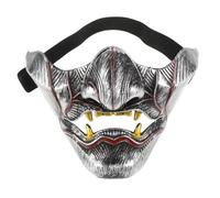 BESPORTBLE Demone Giapponese Oni Kabuki Prajna Diavolo Mezza Maschera Halloween Maschere Cosplay Demone Prajna Copertura Viso Maschera Da Ballo in Maschera Per Halloween