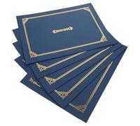 BESPORTBLE Diploma Paper Covers, Paper Certificate Frame, Set 5 Pezzi in Carta Blu per Protezione e Presentazione di Diplomi e Certificati per Ufficio e Casa