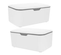 BESPORTBLE Dispenser per Salviette Coperchio 2 Pezzi Custodia per Salviette Riutilizzabile e Portatile da Viaggio per Scatola Salva Umidità per Uso Domestico e Bagno
