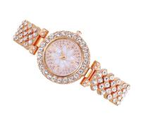 BESPORTBLE Donna Orologio Orologio Da Donna Polso Parlando Signore Elegante Moda Femminile Diamante Squisito Ornamento Dell'orologio Orologi Di Moda Orologi Carini Per Le Donne Lega Oro Rosa