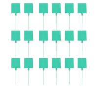 BESPORTBLE Fascette Stringicavo in Plastica Etichetta Integrata 100 Pezzi, Fascette Fermacavi Resistenti Etichette per Cavi e Fili, per Ufficio, Officina e Logistica Espressa