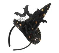 BESPORTBLE Fascia Per Cappello a Punta Da Strega Costumi Per Le Donne Arredamento Cappello Da Strega Quale Cappello a Fascia Piccolo Cappello Da Strega Cappello Da Strega Adulto Tessuto Black