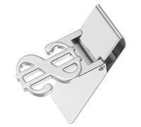 BESPORTBLE Fermasoldi in Acciaio Resistente Con Simbolo Del Dollaro Clip Portatile Piccola Per Banconote Carte e Assegni Ferma Soldi Compatto Per Ufficio e Uso Quotidiano
