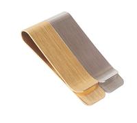 BESPORTBLE Fermasoldi in Ottone e Acciaio Inox Resistente, Set 2 Pezzi Morsetti per Banconote e Carte, Slim e Flessibile per Uomo e Donna, Accessorio Outdoor Pratico e Compatto per Tasca