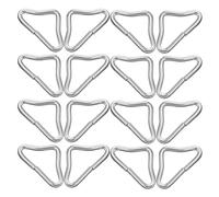 BESPORTBLE Fibbie Triangolari in Metallo per Trampolino 25 Pezzi, Anelli di Collegamento Resistenti all’Usura, Accessori per Ricambi Trampolino per Uso Esterno e Sportivo