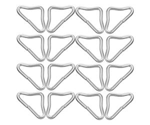 BESPORTBLE Fibbie Triangolari in Metallo per Trampolino 25 Pezzi, Anelli di Collegamento Resistenti all’Usura, Accessori per Ricambi Trampolino per Uso Esterno e Sportivo